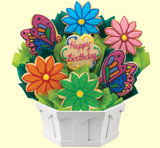 Butterfly and Daisy Birthday Cookie Bouquet