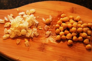 Peeling Garbonzo Beans for Hummus Recipe