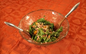 Spinach Salad with Raspberry Dressing