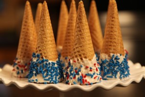 Sprinkled Ice Cream Cones make serving a dessert bar a snap!