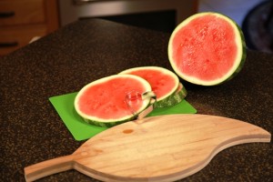 Here is what you need to make watermelon hearts