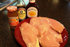 Ingredients for Crockpot Orange Chicken