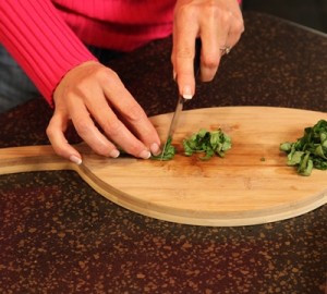 The Slices of Fresh Basil Will Create Thin Ribbons