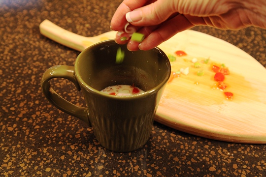 Assemble The Omelet In a Mug 2