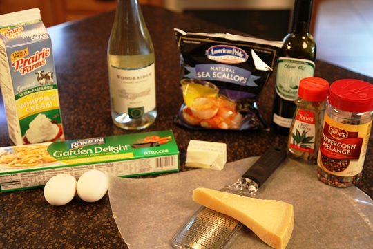 Scallops 'A Moscato Ingredients
