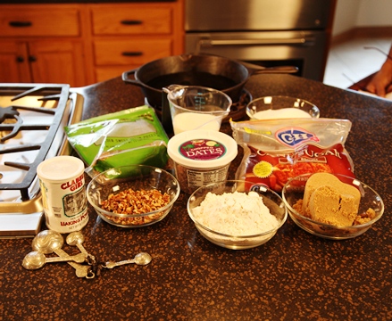 Southern Date Pudding Ingredients