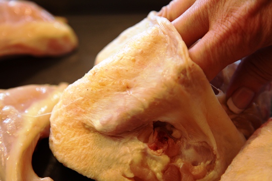 Make Pocket Under Skin of Chicken Breast