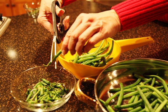 Snipping Fresh Green Beans