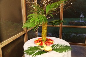 Pineapple Boat and Fruit Display